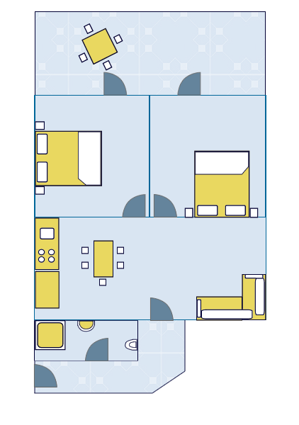 Schema essenziale dell'appartamento - 1 - 4+1