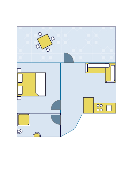 Schema essenziale dell'appartamento - 2 - 2+1